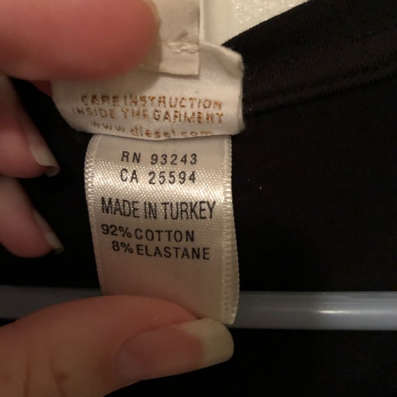 EUC Diesel Women’s Black Logo T- Shirt - Picture 5 of 6